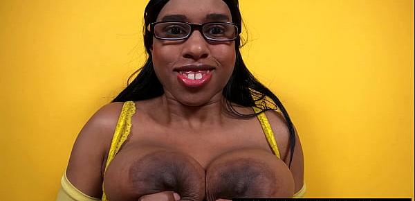  4k 60fps All Black Gigantic Nipples, Areolas, & Titties With Asshole Winking by Msnovember, Squeezing Her Gigantic Real Natural Breasts At Model Session, Pulling Down Yellow Panties To Spread Big Ass With Bouncing Tits on Sheisnovember